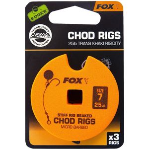 Fox Armapoint Stiff Chod Rig Micro Barbed (3 pcs) Maat : 25lb - Size 7
