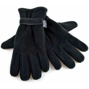 Floso Heren Thinsulate Thermisch Vlies Handschoenen Met Palmgrip (3M 40g) (Zwart)