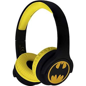 OTL Technologies Junior Batman Bluetooth Kinderkoptelefoon - Gevoerde Beugel - Volumebegrenzing 85 dB - Bundig Comic Design - Jongens en Meisjes - Geel/Zwart