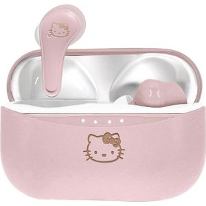 OTL Technologies Draadloze Bluetooth V5.3 Hello Kitty hoofdtelefoon met oplaadbox, roze