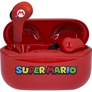 Super Mario TWS Earpods - Oplaadcase - Touch Control - Extra Eartips (Rood)