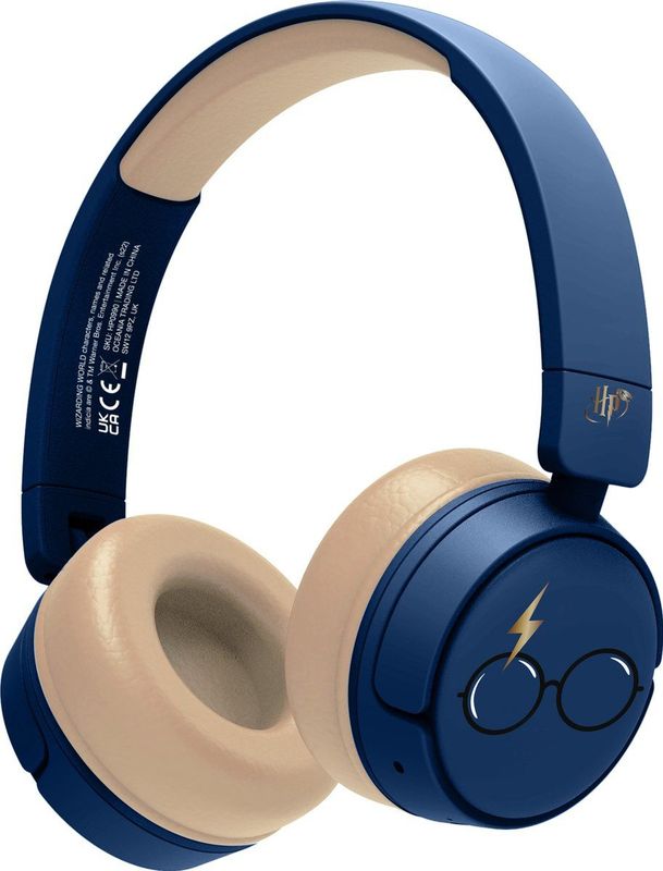 Harry Potter Draadloze Junior Koptelefoon - Blauw - Volumebegrenzing - Microfoon - Inklapbaar - Lange Speeltijd