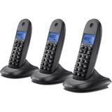 Motorola C1003 - Trio DECT telefoon - Zwart - 3 handsets