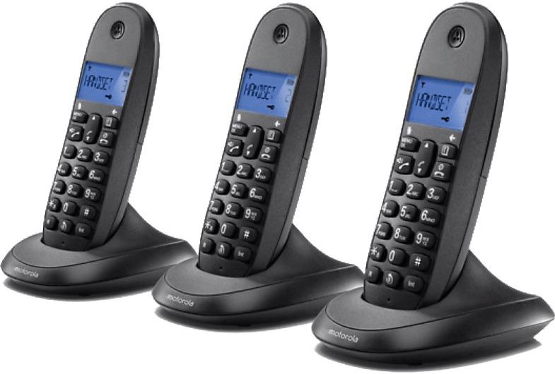 Motorola C1003 - Trio DECT telefoon - Zwart - 3 handsets