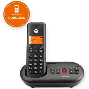 Motorola - Dect E211 - Draadloze Telefoon - Zwart-Wit - Inclusief Oproepblokkering