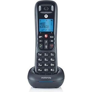 Motorola Cd4001 Teléfono Fijo Inalámbrico Con Pantalla Y Teclado Retroiluminado