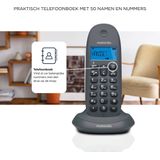 Motorola - C1002 Draadloze Vaste Telefoon - 2 Eenheden - Zwart - Inclusief Handsfree