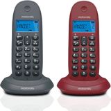 Motorola - C1002 Draadloze Vaste Telefoon - 2 Eenheden - Zwart - Inclusief Handsfree