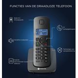 Motorola - C4201 - Huistelefoon - Zwart - Bedraad en Draadloos - Nummerweergave