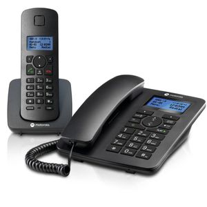 Motorola - C4201 - Huistelefoon - Zwart - Bedraad en Draadloos - Nummerweergave