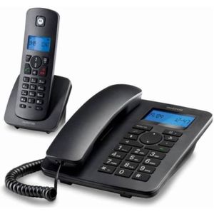 Huistelefoon Motorola C4201 Combo DECT (2 pcs) Zwart