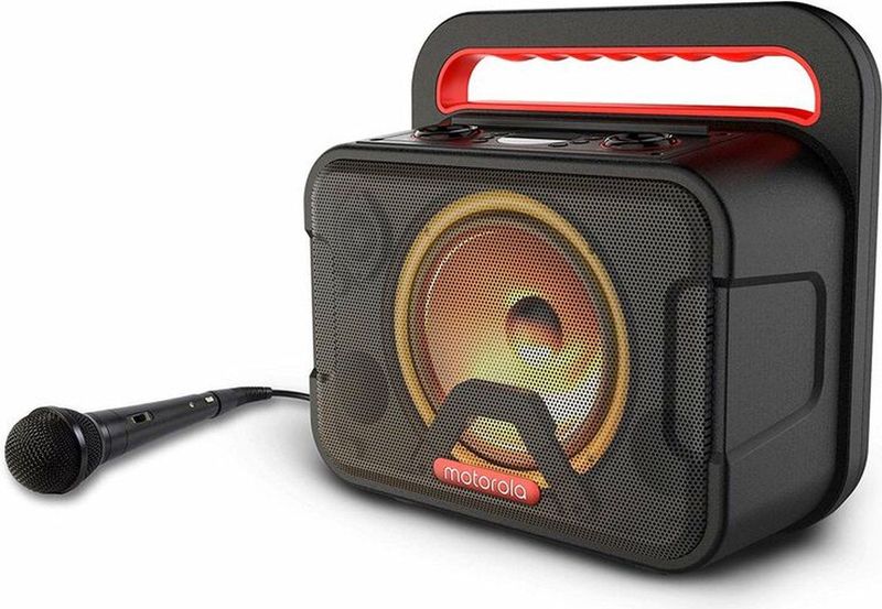Motorola Sound Draadloze Speaker - ROKR 810 - 40 Watt - Zwart - Bluetooth 5.0 - LED - Karaoke Microfoon - Waterproof