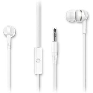 Motorola Sound Oordopjes met Draad 105 - In-Ear Oordopjes - Incl. 6 Siliconen Oordoppen - In-Line Microfoon - Kristalhelder Geluid - Wit