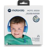 Motorola Sound Kinderkoptelefoon - MOTO JR200 BLU - Draadgebonden koptelefoon - Volumebegrenzing tot 85dB - Met audiosplitter - BPA-vrij - Vanaf 3 jaar