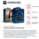Motorola Sound Koptelefoon - MOTO XT 220 BLK - Draadloos - Zwart - Bluetooth - 24-uur Afspeeltijd - Built-in Microfoon - Noise Cancelling