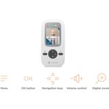 Motorola Nursery VM481 - Videomonitor voor baby's met draagbare moedereenheid, zeer gevoelige microfoon, infrarood nachtzicht, digitale zoom, zilver