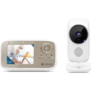 Motorola Nursery VM 483 - Babyfoon Video Baby monitor - 2.8 inch Ouder Unit - Infrarood - Digitale Zoom – Terugspreekfunctie