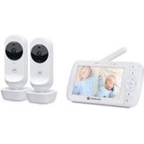 Motorola Nursery VM35-2 - Babyfoon met 5-Inch Gesplitst Scherm en 2 Camera's - Nachtvisie - Ingebouwde microfoon