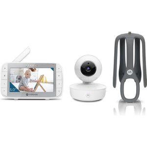 Motorola Nursery Babyfoon met Camera - VM55 - 5-inch Kleurendisplay - Draadloos - Infrarood Nachtzicht - Kantelende Camera - Terugspreekfunctie