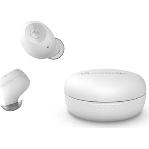 Motorola Sound Draadloze Oordopjes - MOTO BUDS 150 - Bluetooth - Water- en Zweetbestendig - Touch- en Voice Control - 18-Uur Afspeeltijd - Wit