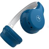 Motorola Sound Kinderkoptelefoon - MOTO JR300 - Hoofdtelefoon Kinderen - Volumebegrenzing - Audiosplitter - BPA-Vrij - Vanaf 3 Jaar - Blauw/Grijs (Nederlands)