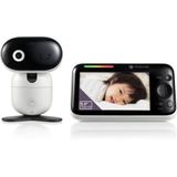 Motorola Nursery PIP1610 HD WiFi, videomonitor voor baby's met 5 inch HD 720p ouderunit en app, panorama, helling en afstandsbediening zoom, tweerichtingsgesprek, wit