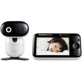 Motorola Nursery PIP1610 HD WiFi, videomonitor voor baby's met 5 inch HD 720p ouderunit en app, panorama, helling en afstandsbediening zoom, tweerichtingsgesprek, wit