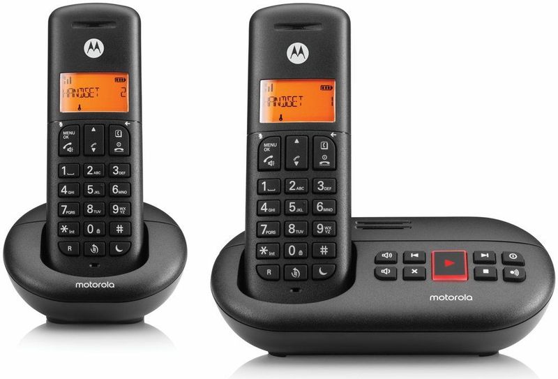 Motorola - E212 Digitale Draadloze Telefoons - Zwart - 2 Stuks