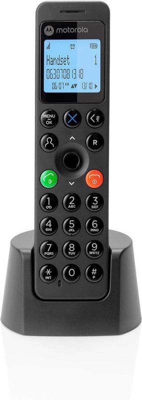 Motorola - DOT201 - Draadloze DECT-telefoon - Zwart - Met Blauw Verlicht Display
