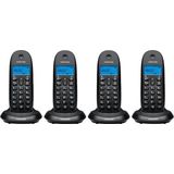 Motorola - Quattro - Draadloze Telefoon - Zwart - Set van 4