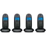 Motorola - Quattro - Draadloze Telefoon - Zwart - Set van 4