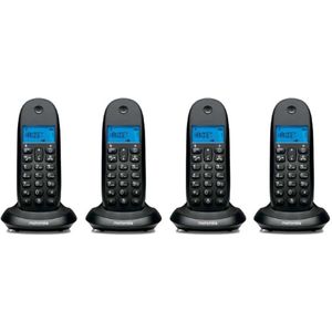 Motorola - Quattro - Draadloze Telefoon - Zwart - Set van 4