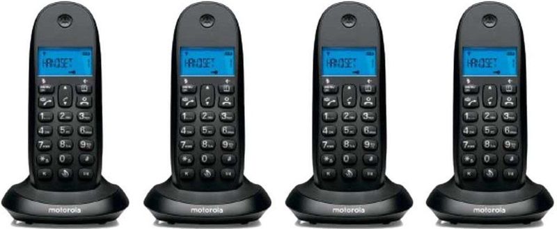Motorola - Quattro - Draadloze Telefoon - Zwart - Set van 4