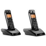 Motorola S12 Duo DECT-telefoon Nummerherkenning Zwart
