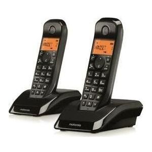 Draadloze telefoon Motorola S1202 (2 pcs) Kleur Zwart