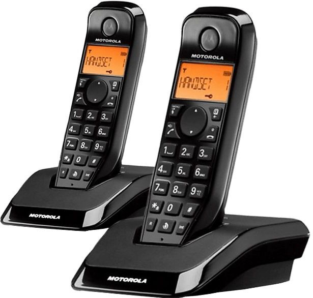 Motorola S12 Duo DECT-telefoon Nummerherkenning Zwart