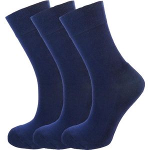 Bamboe sokken - 3 paar - donker blauw - Navy - maat 37-40