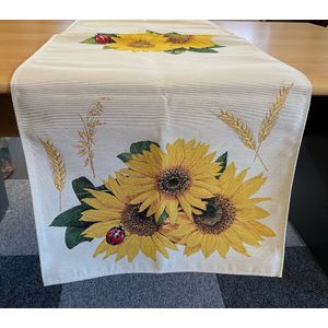 Tafelkleed - luxe gobelin - Zonnebloem - Loper 100 x 40 cm