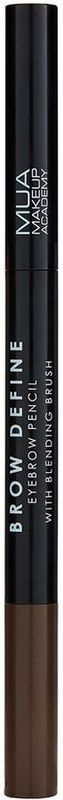 MUA Makeup Academy Brow Define Wenkbrauwpotlood met Borstel Tint Dark Brown 0,25 g
