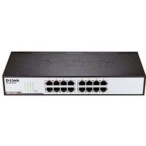 D-Link DES-1016D 16-Port Fast Ethernet Switch (10/100 Mbit/s-Anschlüsse, bis zu 200 Mbit/s im Full-Duplex-Modus)