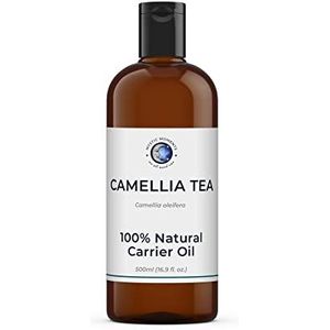 Mystic Moments Tea Carrier Camelia-olie, 500 ml, zuivere en natuurlijke olie, perfect voor haar, gezicht, nagels, aromatherapie, massage en verdunning van veganistische olie, zonder genetische