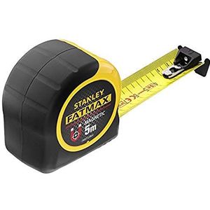 Stanley Fmht0-33864 meter magneetband, 5 m, brede band, coating Blade Armor thermoplastisch en Mylar, slijtvast en corrosiebestendig, positie nul echt, behuizing van twee materialen