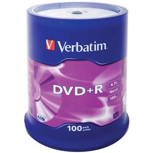 Verbatim DVD+R Matt Silver 4,7 GB 100 stuk(s)