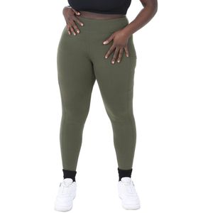 Pamela Mann - Plus Size Sportlegging - Kaki - Met Zakken