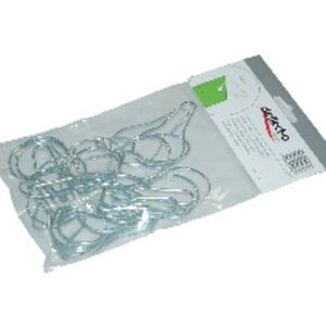 Deflecto 7062-r25 - Doos met 25 ringen van vernikkeld staal, diameter 63,5 mm, 1 stuk