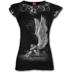 Spiral - Enslaved Angel - T-shirt - Zwart - 95% Viscose, 5% Elastaan