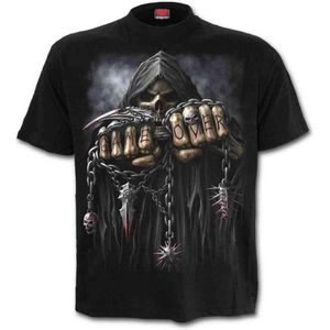 Spiral Heren Tshirt GAME OVER Zwart
