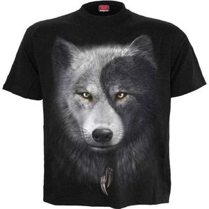 Spiral - Gothic T-shirt - Wolf Chi - Zwart - Katoen