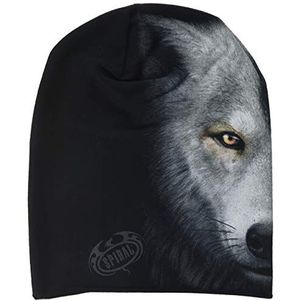 Spiral Wolf Chi Beanie zwart 95% katoen, 5% elastaan Gothic, Rock wear, Street wear