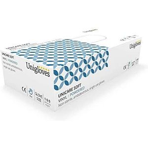 Vogue CB254-M Vinyl handschoenen, maat M, blauw (Pack van 100 enkele handschoenen)